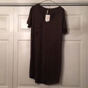 Suede feel T-shirt dress